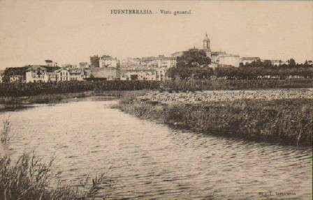 POSTAL ANTIGUA DEL PAIS VASCO. FUENTERRABIA VISTA GENERAL