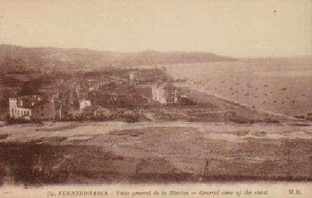POSTAL ANTIGUA DEL PAIS VASCO.  FUENTERRABIA VISTA GENERAL DE LA MARINA
