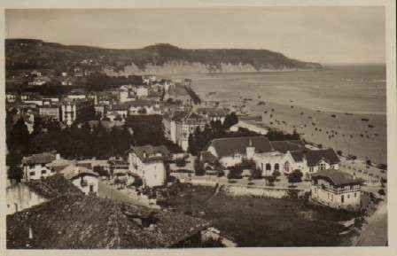 POSTAL ANTIGUA DEL PAIS VASCO.  FUENTERRABIA VISTA DE LA MARINA Y CABO HIGUER Nº 502