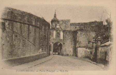 POSTAL ANTIGUA DEL PAIS VASCO. FUENTERRABIA PUERTA PRINCIPAL