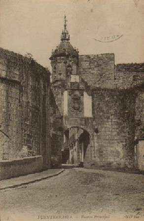 POSTAL ANTIGUA DEL PAIS VASCO. FUENTERRABIA PUERTA PRINCIPAL
