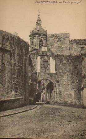 POSTAL ANTIGUA DEL PAIS VASCO. FUENTERRABIA PUERTA PRINCIPAL