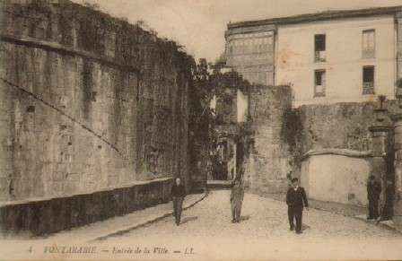 POSTAL ANTIGUA DEL PAIS VASCO. FUENTERRABIA ENTRADA DE LA VILLA Nº 4