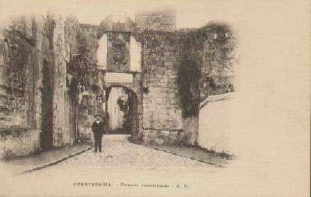 POSTAL ANTIGUA DEL PAIS VASCO. FUENTERRABIA PUERTA PRINCIPAL