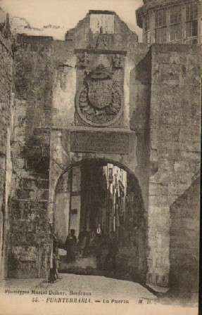 POSTAL ANTIGUA DEL PAIS VASCO. FUENTERRABIA LA PUERTA Nº 53