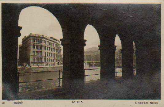 POSTAL DE BILBAO. LA RIA.