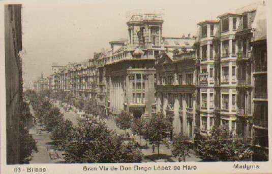 POSTAL DE BILBAO. Nº 93. GRAN VIA DE DON DIEGO LOPEZ DE HARO.