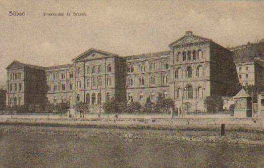 POSTAL ANTIGUA DE BILBAO. UNIVERSIDAD DE DEUSTO.