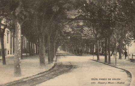 POSTAL ANTIGUA DE IRUN. PASEO DE COLON.