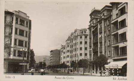 POSTAL DE IRUN. Nº 5. PASEO DE COLON.