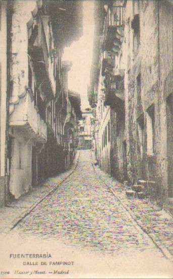 POSTAL ANTIGUA DEL PAIS VASCO. FUENTERRABIA CALLE DE PAMPINOT
