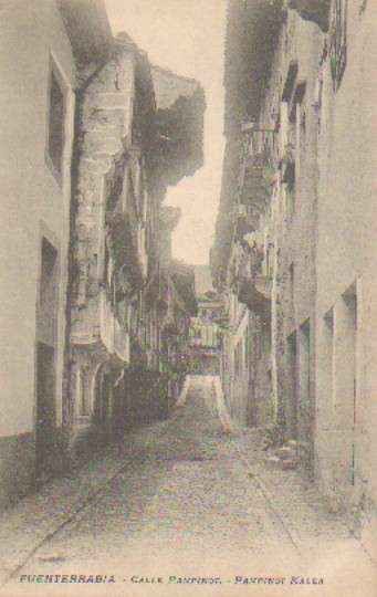 POSTAL ANTIGUA DEL PAIS VASCO. FUENTERRABIA CALLE PAMPINOT