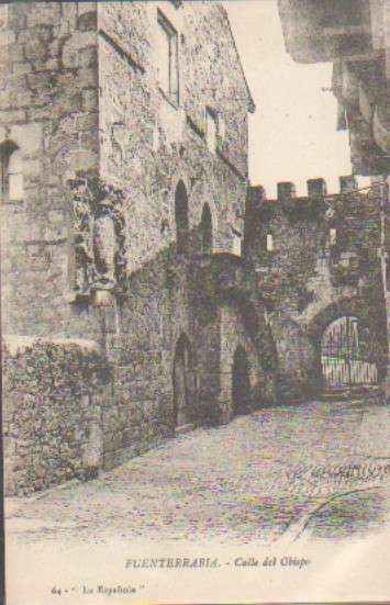 POSTAL ANTIGUA DEL PAIS VASCO. FUENTERRABIA Nº 64 CALLE DEL OBISPO