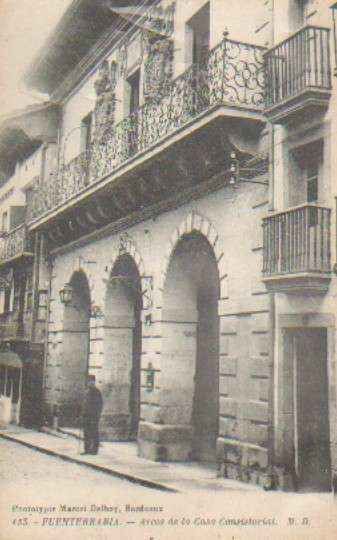 POSTAL ANTIGUA DEL PAIS VASCO. FUENTERRABIA Nº 153 ARCOS DE LA CASA CONSISTORIAL