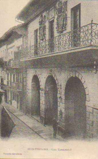 POSTAL ANTIGUA DEL PAIS VASCO. FUENTERRABIA CASA CONSISTORIAL
