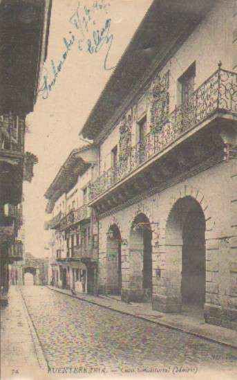 POSTAL ANTIGUA DEL PAIS VASCO. FUENTERRABIA Nº 74 CASA CONSISTORIAL