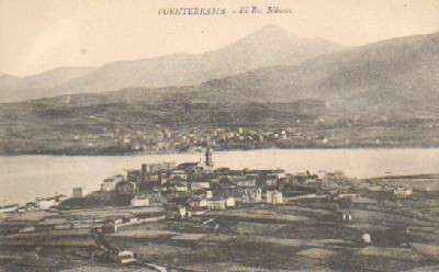 POSTAL ANTIGUA DEL PAIS VASCO. FUENTERRABIA EL RIO BIDASOA