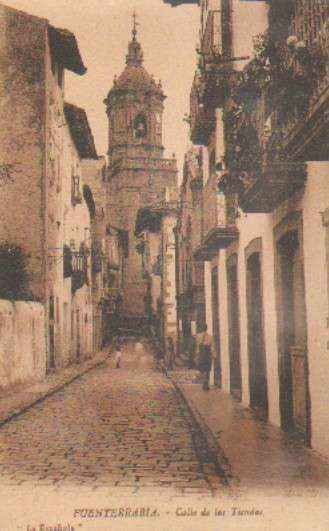 POSTAL ANTIGUA DEL PAIS VASCO. FUENTERRABIA CALLE DE LAS TIENDAS