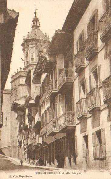 POSTAL ANTIGUA DE FUENTERRABIA. CALLE MAYOR.