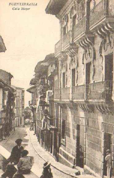 POSTAL ANTIGUA DE FUENTERRABIA. CALLE MAYOR.