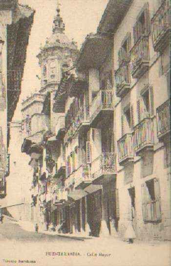 POSTAL ANTIGUA DE FUENTERRABIA. CALLE MAYOR.