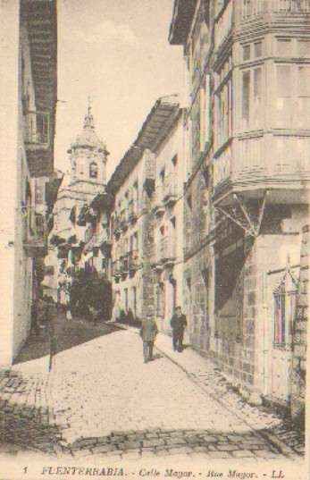 POSTAL ANTIGUA DE FUENTERRABIA. Nº 1. CALLE MAYOR. RUE MAYOR.