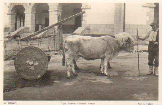 POSTAL ANTIGUA DE BILBAO. Nº 20. TIPOS VASCO. CARRETA VASCA.