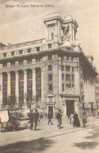 POSTAL ANTIGUA DE BILBAO. EL NUEVO BANCO DE BILBAO.