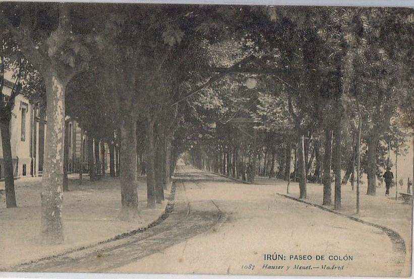 POSTAL ANTIGUA DEL PAIS VASCO. IRUN. PASEO DE COLON
