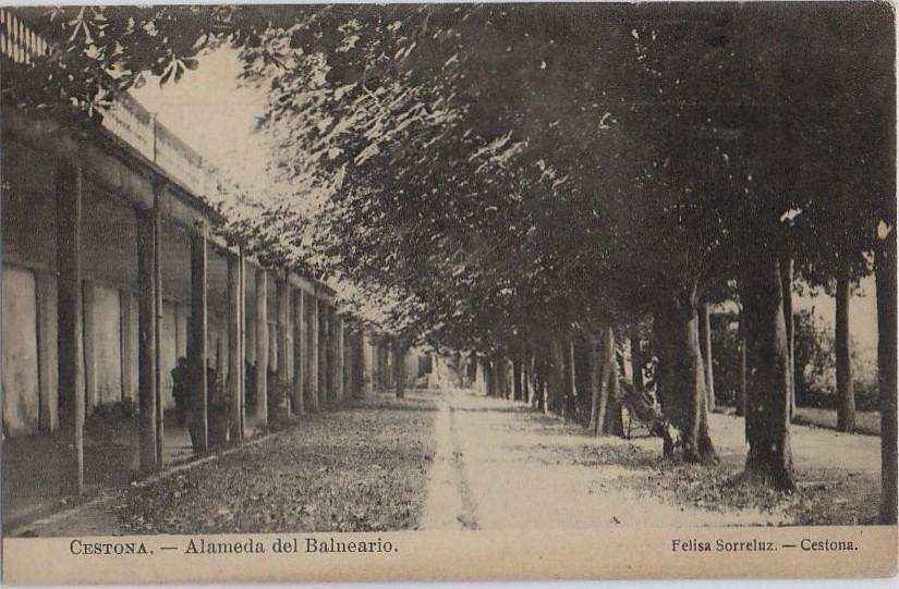 POSTAL ANTIGUA DEL PAIS VASCO. CESTONA. ALAMEDA DEL BALNEARIO