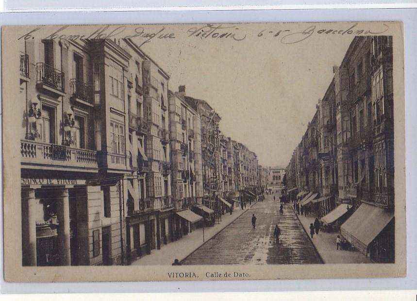 POSTAL ANTIGUA DEL PAIS VASCO. VITORIA. CALLE DE DATO