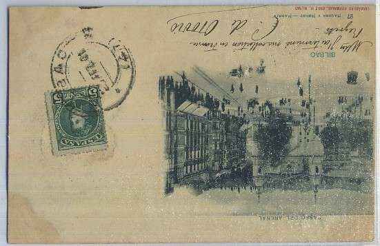 POSTAL ANTIGUA DE BILBAO. PASEO DEL ARENAL