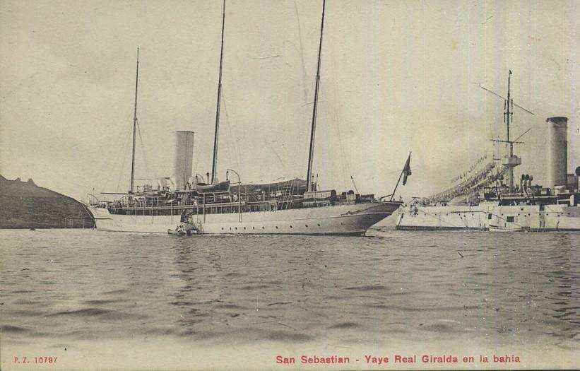 POSTAL ANTIGUA DEL PAIS VASCO SAN SEBASTIAN YAYE REAL GIRALDE EN LA BAHIA