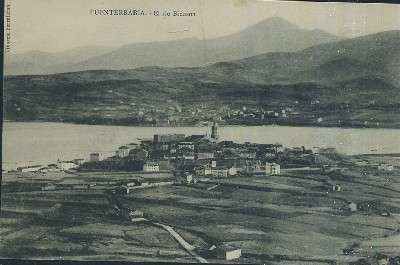 POSTAL ANTIGUA DEL PAIS VASCO FUENTERRABIA EL RIO BIDASOA