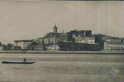 POSTAL ANTIGUA DEL PAIS VASCO FONTARABIE ET LA BIDASSOA VUES D'HENDAYE