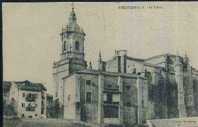 POSTAL ANTIGUA DEL PAIS VASCO FUENTERRABIA  LA IGLESIA