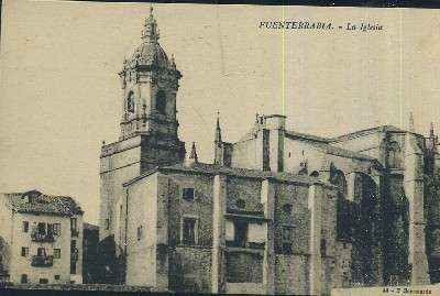 POSTAL ANTIGUA DEL PAIS VASCO FUENTERRABIA  LA IGLESIA