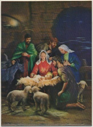 POSTAL RELIGIOSA. NATIVITY. TRIDIMENSIONAL