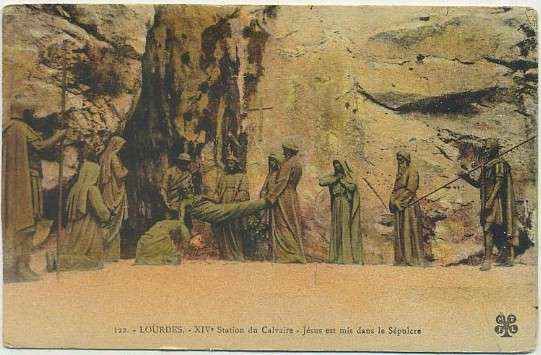 POSTAL RELIGIOSA. Nº 122. LOURDES. XlV STATION DU CALVAIRE