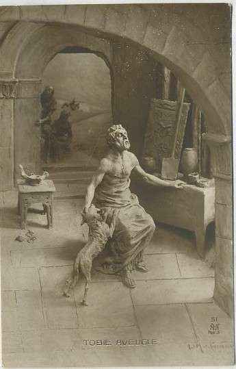 POSTAL RELIGIOSA. ANCIEN  TESTAMENT Nº 51. TOBIE AVEUGLE