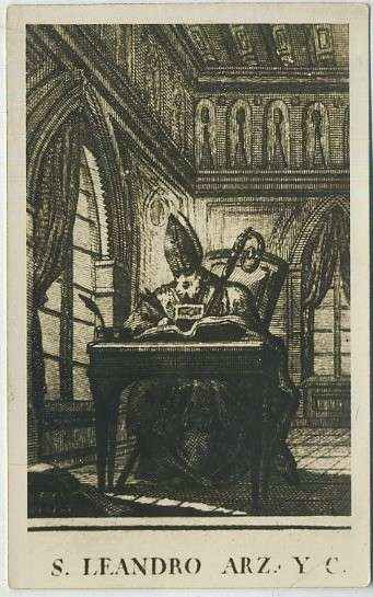 POSTAL RELIGIOSA. S. LEANDRO ARZ. Y C.