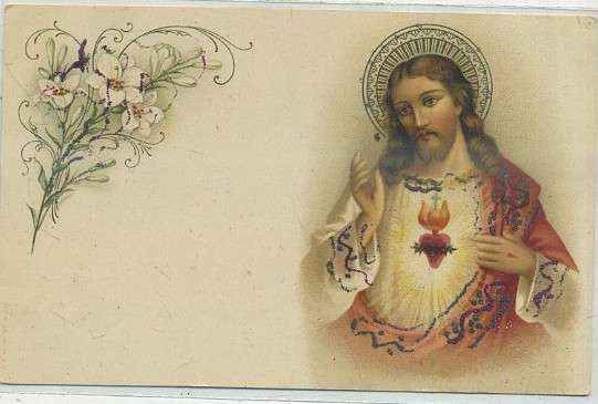 POSTAL RELIGIOSA CON RELIEVES