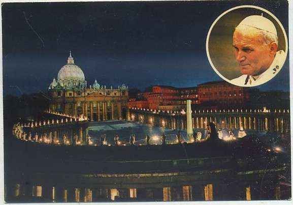 POSTAL RELIGIOSA. CITTA DEL VATICANO. PIAZZA E BASILICA DE S. PIETRO Nº 28
