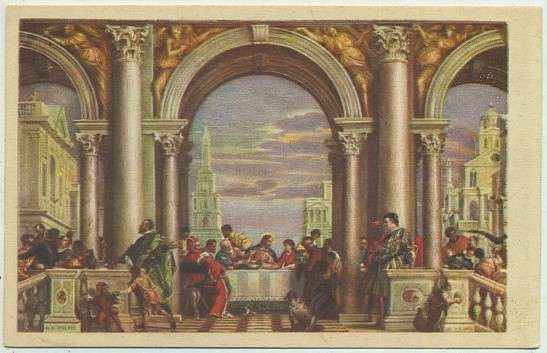 POSTAL RELIGIOSA. LA CENA IN CASA DI LEVI