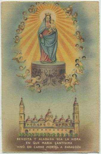 POSTAL RELIGIOSA. BENDITA Y ALABADA SEA LA HORA…..