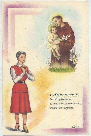 POSTAL RELIGIOSA. SAN ANTONIO