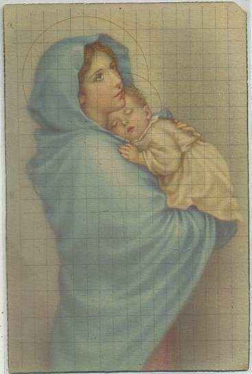POSTAL RELIGIOSA. VIRGEN Y EL NIÑO
