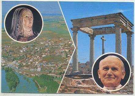 POSTAL RELIGIOSA. ALBA DE TORMES Y AVILA. VISITA DE JUAN PABLO ll