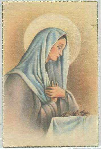 POSTAL RELIGIOSA. VIRGEN MARIA