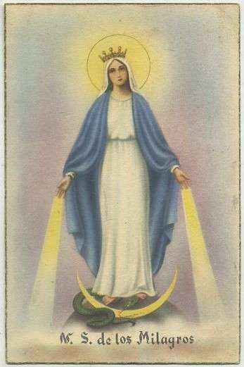POSTAL RELIGIOSA. NTRA. SRA. DE LOS MILAGROS